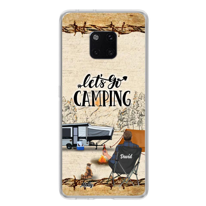 Custom Personalized Camping Phone Case - Gift Idea For Camping Lovers - Couple/Single Man/Woman With Upto 6 Pets - Let's Go Camping - Cases For Oppo, Xiaomi & Huawei