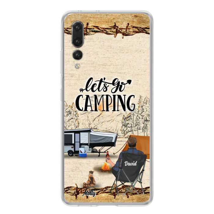 Custom Personalized Camping Phone Case - Gift Idea For Camping Lovers - Couple/Single Man/Woman With Upto 6 Pets - Let's Go Camping - Cases For Oppo, Xiaomi & Huawei