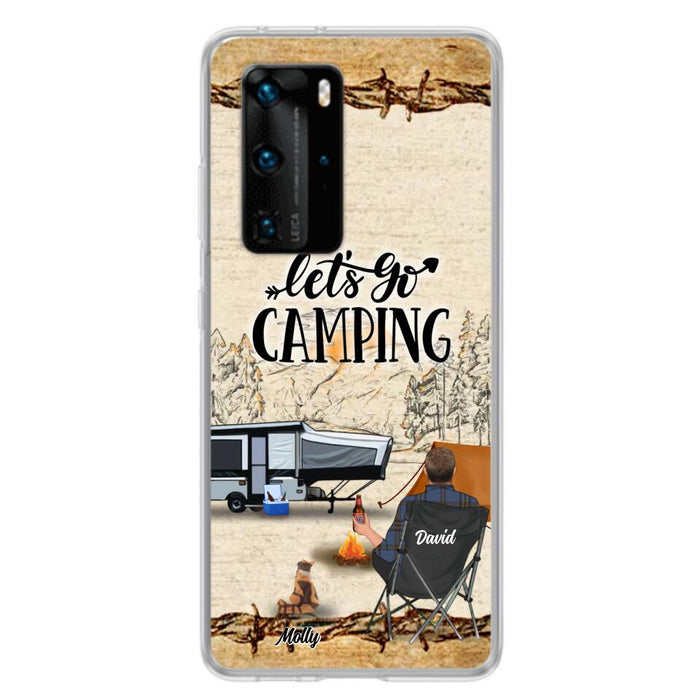 Custom Personalized Camping Phone Case - Gift Idea For Camping Lovers - Couple/Single Man/Woman With Upto 6 Pets - Let's Go Camping - Cases For Oppo, Xiaomi & Huawei