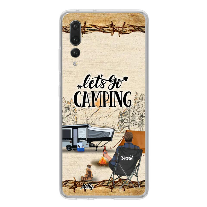 Custom Personalized Camping Phone Case - Gift Idea For Camping Lovers - Couple/Single Man/Woman With Upto 6 Pets - Let's Go Camping - Cases For Oppo, Xiaomi & Huawei