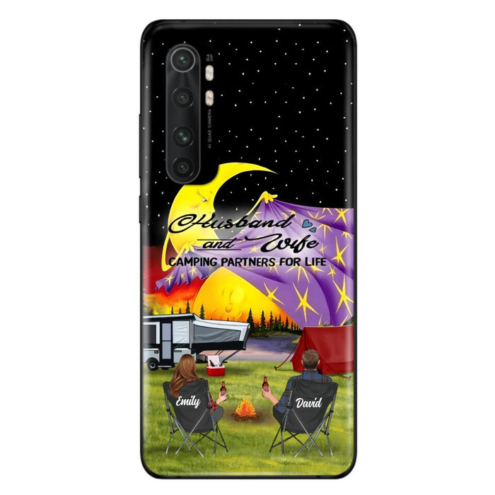 Custom Personalized Camping Phone Case - Couple/ Parents With Upto 3 Kids And 4 Pets - Gift Idea For Camping Lover - Case For Xiaomi, Oppo And Huawei