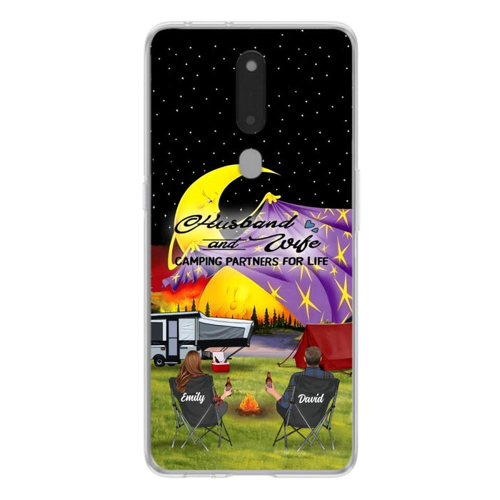 Custom Personalized Camping Phone Case - Couple/ Parents With Upto 3 Kids And 4 Pets - Gift Idea For Camping Lover - Case For Xiaomi, Oppo And Huawei