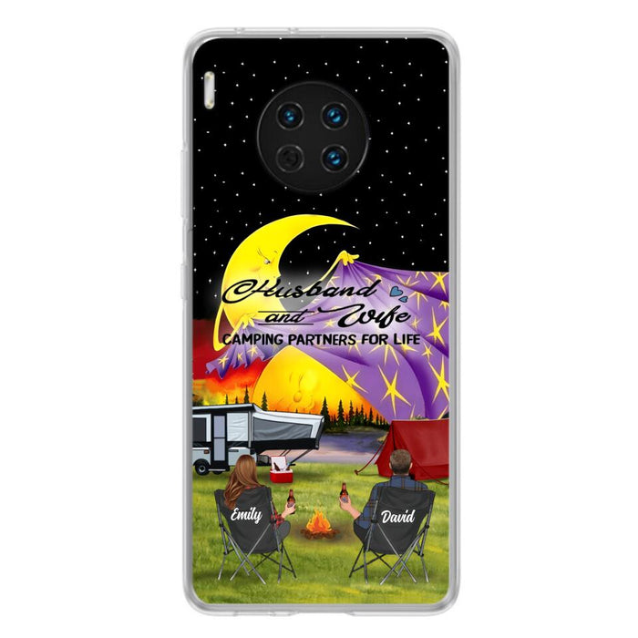 Custom Personalized Camping Phone Case - Couple/ Parents With Upto 3 Kids And 4 Pets - Gift Idea For Camping Lover - Case For Xiaomi, Oppo And Huawei