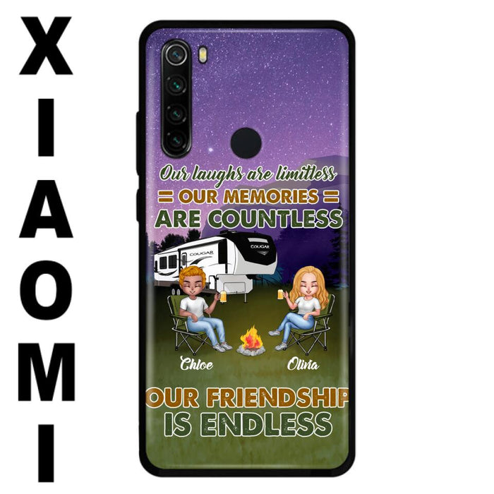 Custom Personalized Camping Friends Phone Case - Upto 4 People - Gift Idea For Friends/ Camping Lover - Life Is Better When You're Camping With Friends - Case For Xiaomi/Huawei/Oppo