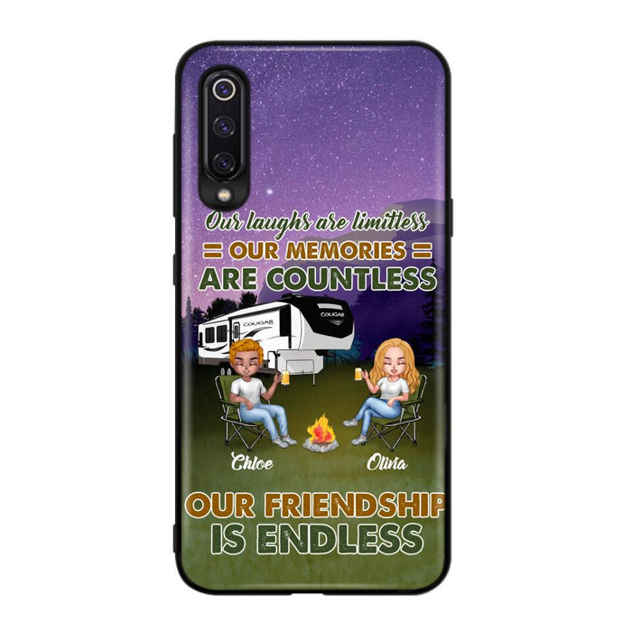 Custom Personalized Camping Friends Phone Case - Upto 4 People - Gift Idea For Friends/ Camping Lover - Life Is Better When You're Camping With Friends - Case For Xiaomi/Huawei/Oppo