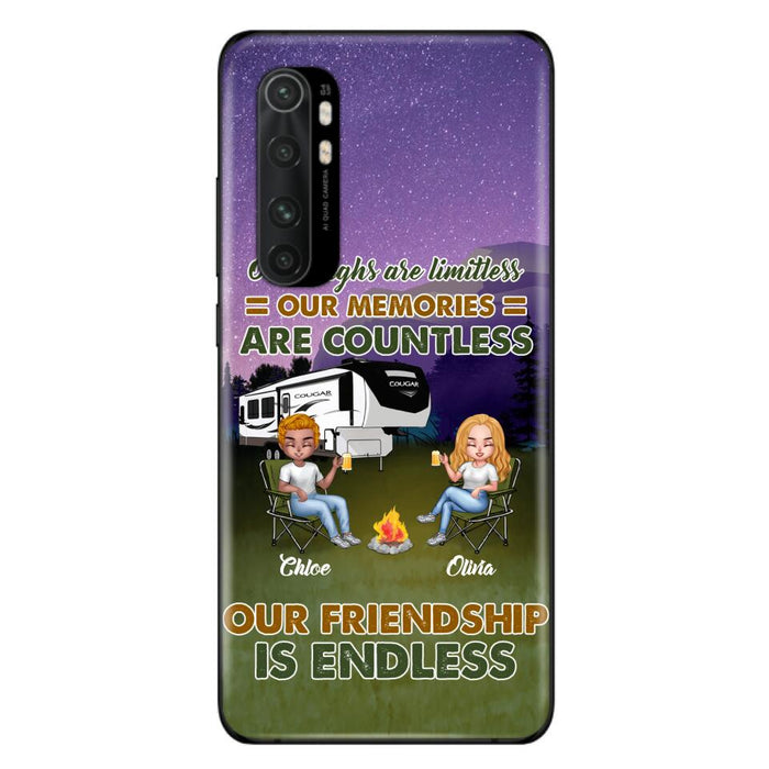 Custom Personalized Camping Friends Phone Case - Upto 4 People - Gift Idea For Friends/ Camping Lover - Life Is Better When You're Camping With Friends - Case For Xiaomi/Huawei/Oppo