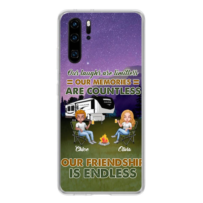 Custom Personalized Camping Friends Phone Case - Upto 4 People - Gift Idea For Friends/ Camping Lover - Life Is Better When You're Camping With Friends - Case For Xiaomi/Huawei/Oppo