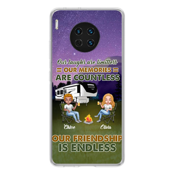 Custom Personalized Camping Friends Phone Case - Upto 4 People - Gift Idea For Friends/ Camping Lover - Life Is Better When You're Camping With Friends - Case For Xiaomi/Huawei/Oppo