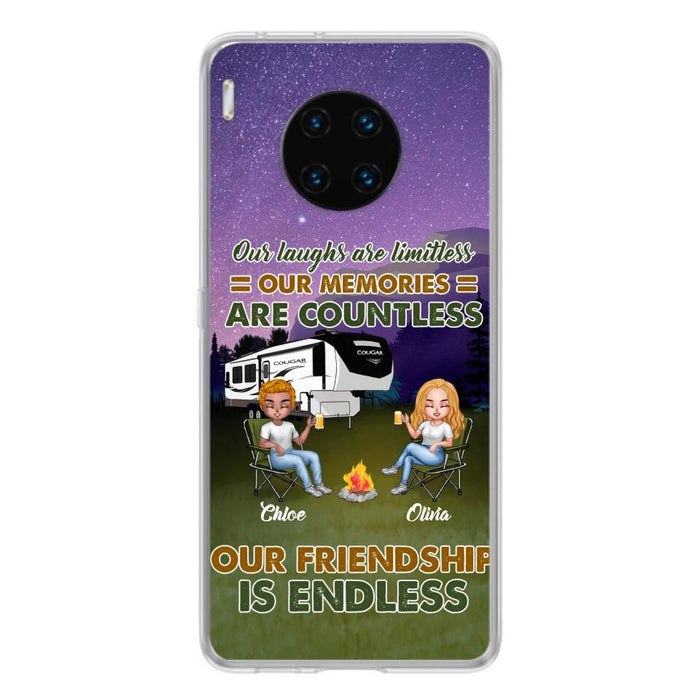 Custom Personalized Camping Friends Phone Case - Upto 4 People - Gift Idea For Friends/ Camping Lover - Life Is Better When You're Camping With Friends - Case For Xiaomi/Huawei/Oppo