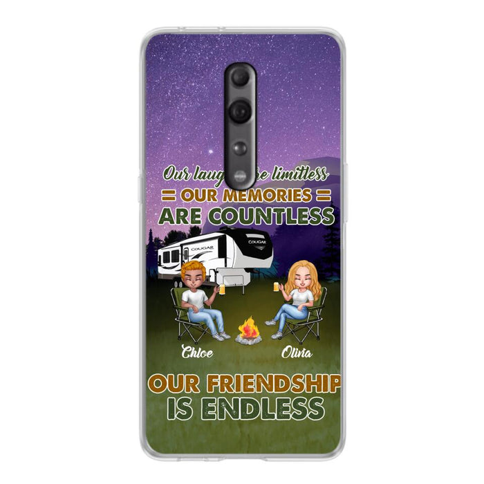 Custom Personalized Camping Friends Phone Case - Upto 4 People - Gift Idea For Friends/ Camping Lover - Life Is Better When You're Camping With Friends - Case For Xiaomi/Huawei/Oppo