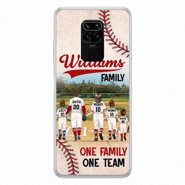 Custom Personalized Baseball Family Phone Case - Upto 3 Children - Gift Idea For Valentine's Day/Birthday/Anniversary/ Mother's Day Gift Idea - One Family One Team - Case for Xiaomi/Huawei/Oppo