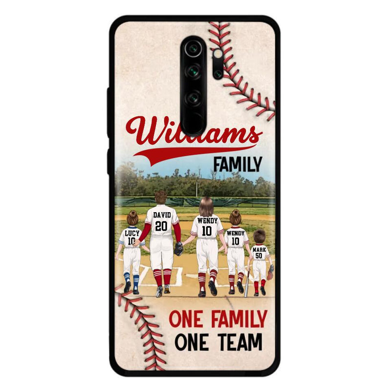 Personalized Baseball Family Phone Case - Up to 3 Children - Gift Idea For Valentine's Day/Birthday/Anniversary/Mother's Day Gift Idea - One Family One Team - Case for Xiaomi/Huawei/Oppo