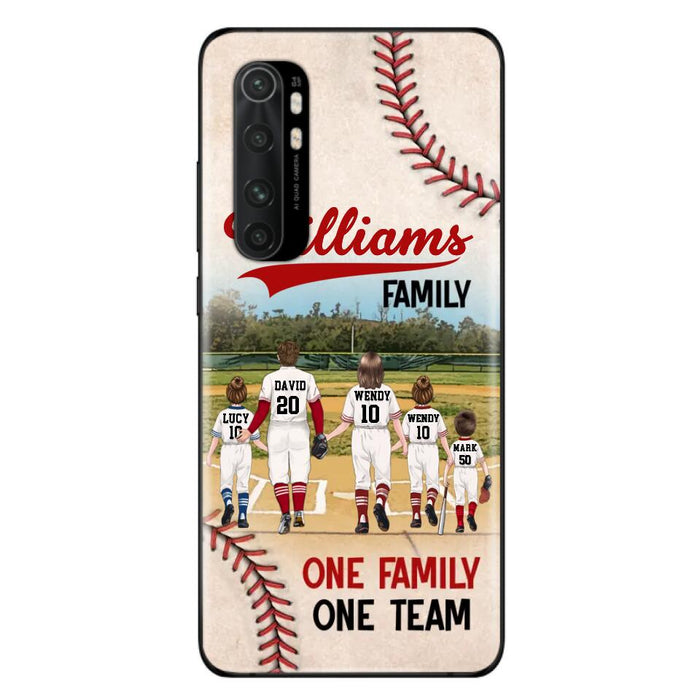 Custom Personalized Baseball Family Phone Case - Upto 3 Children - Gift Idea For Valentine's Day/Birthday/Anniversary/ Mother's Day Gift Idea - One Family One Team - Case for Xiaomi/Huawei/Oppo