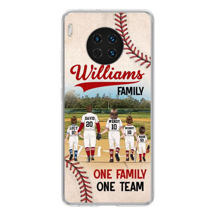 Custom Personalized Baseball Family Phone Case - Upto 3 Children - Gift Idea For Valentine's Day/Birthday/Anniversary/ Mother's Day Gift Idea - One Family One Team - Case for Xiaomi/Huawei/Oppo