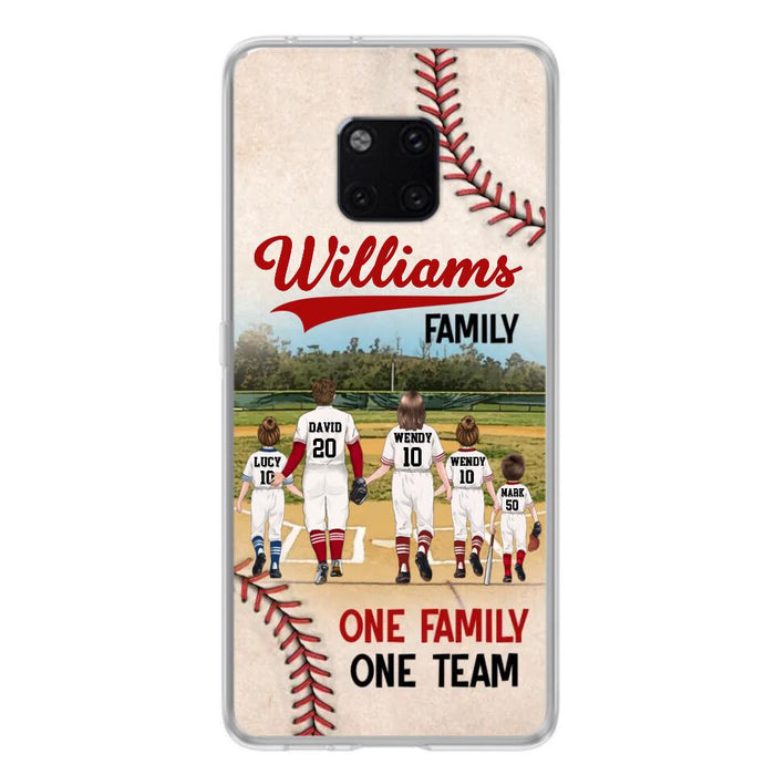 Custom Personalized Baseball Family Phone Case - Upto 3 Children - Gift Idea For Valentine's Day/Birthday/Anniversary/ Mother's Day Gift Idea - One Family One Team - Case for Xiaomi/Huawei/Oppo