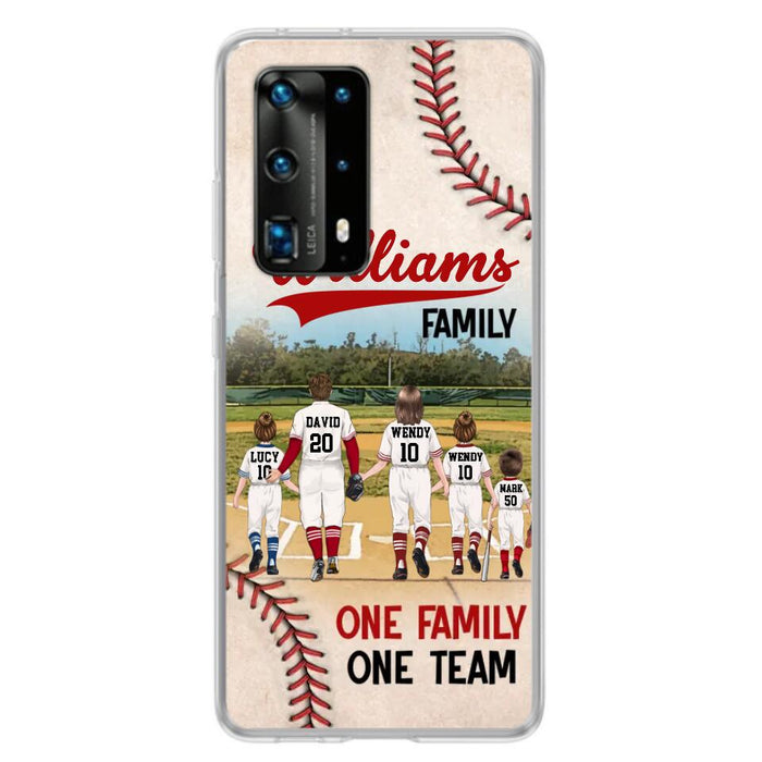 Custom Personalized Baseball Family Phone Case - Upto 3 Children - Gift Idea For Valentine's Day/Birthday/Anniversary/ Mother's Day Gift Idea - One Family One Team - Case for Xiaomi/Huawei/Oppo