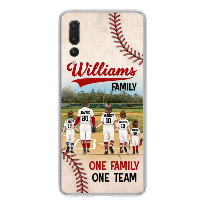 Custom Personalized Baseball Family Phone Case - Upto 3 Children - Gift Idea For Valentine's Day/Birthday/Anniversary/ Mother's Day Gift Idea - One Family One Team - Case for Xiaomi/Huawei/Oppo