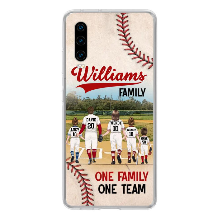 Custom Personalized Baseball Family Phone Case - Upto 3 Children - Gift Idea For Valentine's Day/Birthday/Anniversary/ Mother's Day Gift Idea - One Family One Team - Case for Xiaomi/Huawei/Oppo