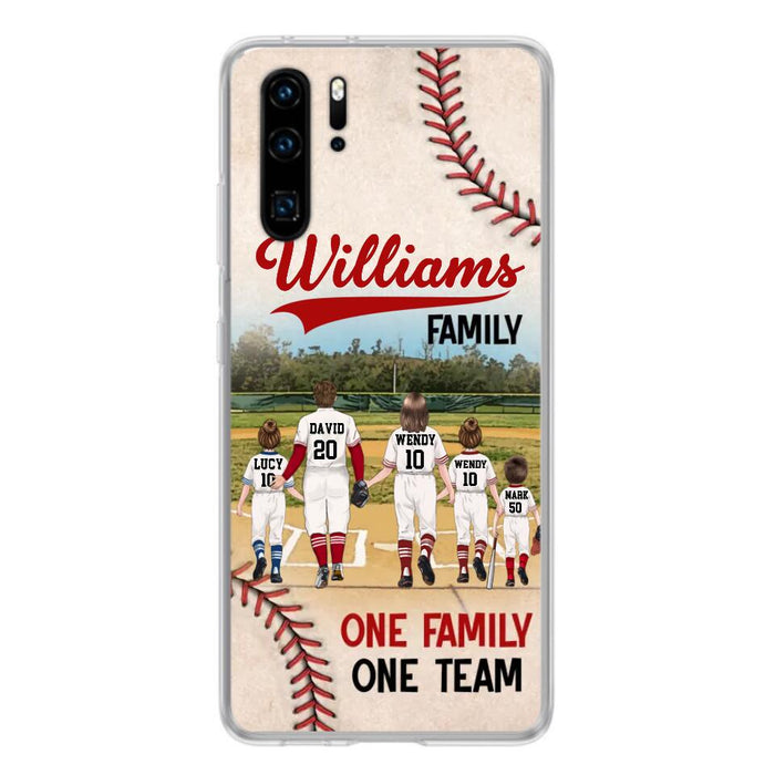 Custom Personalized Baseball Family Phone Case - Upto 3 Children - Gift Idea For Valentine's Day/Birthday/Anniversary/ Mother's Day Gift Idea - One Family One Team - Case for Xiaomi/Huawei/Oppo