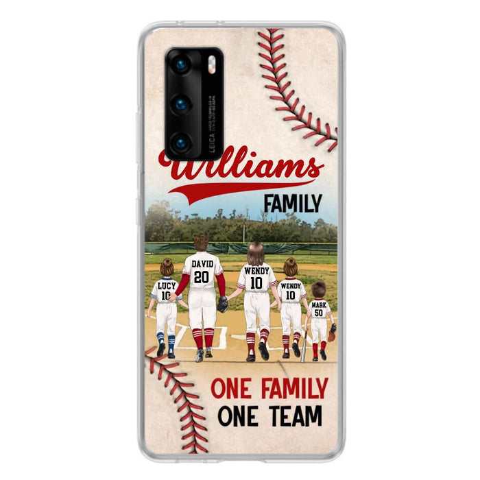 Custom Personalized Baseball Family Phone Case - Upto 3 Children - Gift Idea For Valentine's Day/Birthday/Anniversary/ Mother's Day Gift Idea - One Family One Team - Case for Xiaomi/Huawei/Oppo