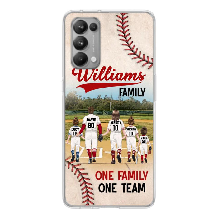 Custom Personalized Baseball Family Phone Case - Upto 3 Children - Gift Idea For Valentine's Day/Birthday/Anniversary/ Mother's Day Gift Idea - One Family One Team - Case for Xiaomi/Huawei/Oppo