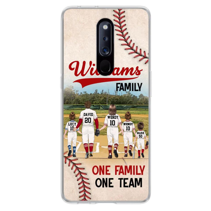 Custom Personalized Baseball Family Phone Case - Upto 3 Children - Gift Idea For Valentine's Day/Birthday/Anniversary/ Mother's Day Gift Idea - One Family One Team - Case for Xiaomi/Huawei/Oppo