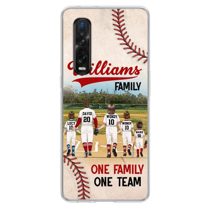 Personalized Baseball Family Phone Case - Up to 3 Children - Gift Idea For Valentine's Day/Birthday/Anniversary/Mother's Day Gift Idea - One Family One Team - Case for Xiaomi/Huawei/Oppo