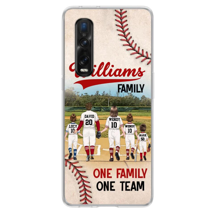 Custom Personalized Baseball Family Phone Case - Upto 3 Children - Gift Idea For Valentine's Day/Birthday/Anniversary/ Mother's Day Gift Idea - One Family One Team - Case for Xiaomi/Huawei/Oppo