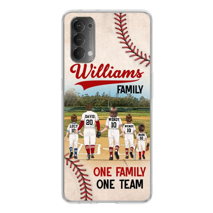 Custom Personalized Baseball Family Phone Case - Upto 3 Children - Gift Idea For Valentine's Day/Birthday/Anniversary/ Mother's Day Gift Idea - One Family One Team - Case for Xiaomi/Huawei/Oppo