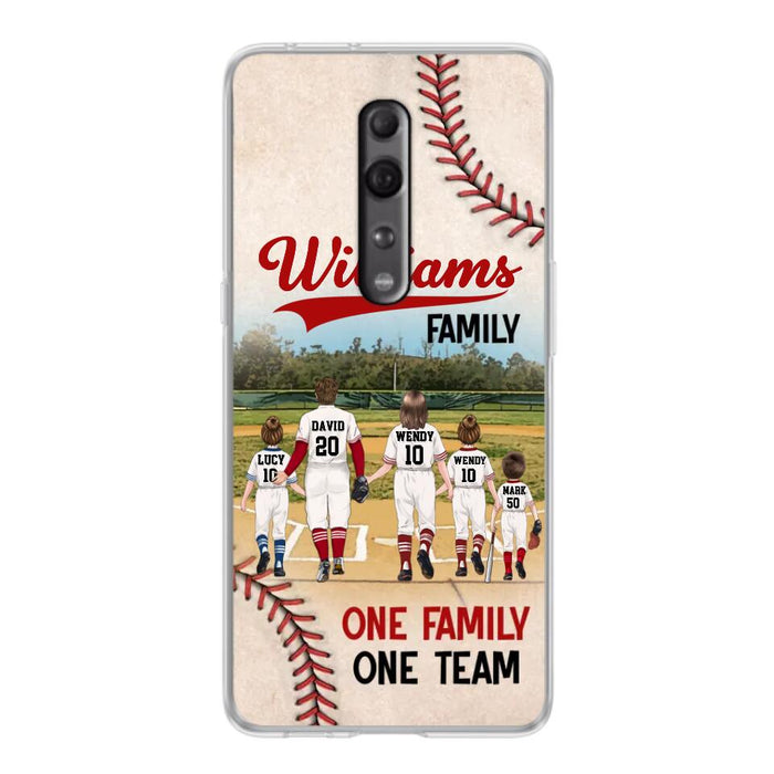 Custom Personalized Baseball Family Phone Case - Upto 3 Children - Gift Idea For Valentine's Day/Birthday/Anniversary/ Mother's Day Gift Idea - One Family One Team - Case for Xiaomi/Huawei/Oppo