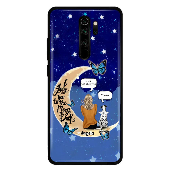 Custom Personalized Memorial Pet Phone Case - Up to 4 Pets - Best Gift For Dog/Cat Lover - I Love You To The Moon & Back - For Xiaomi, Oppo And Huawei Phone Case