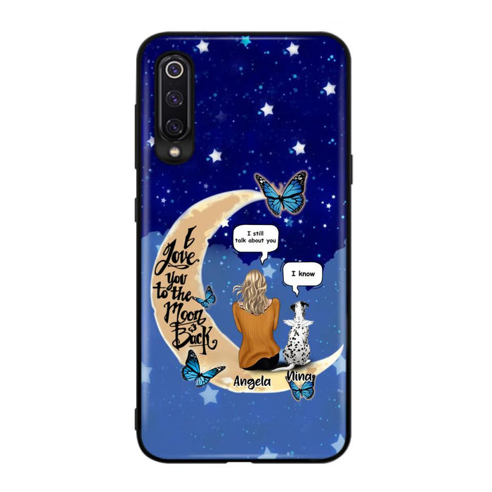 Custom Personalized Memorial Pet Phone Case - Up to 4 Pets - Best Gift For Dog/Cat Lover - I Love You To The Moon & Back - For Xiaomi, Oppo And Huawei Phone Case