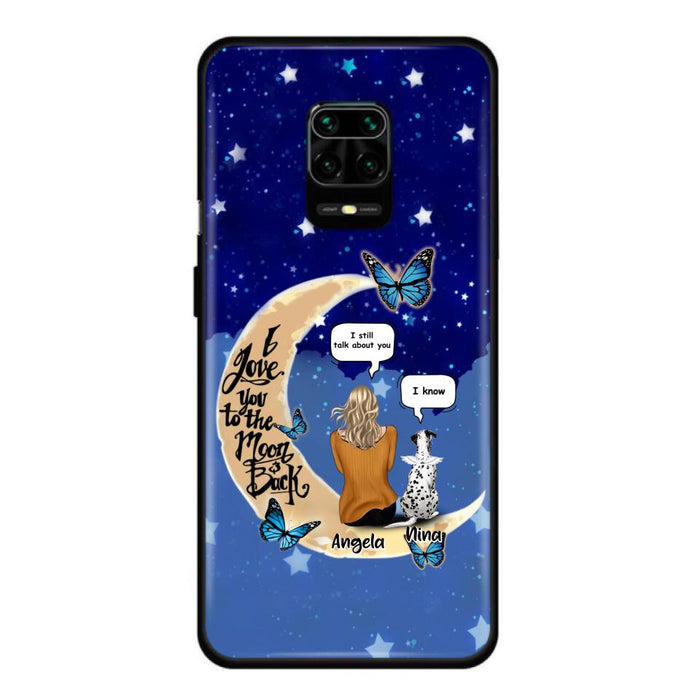 Custom Personalized Memorial Pet Phone Case - Up to 4 Pets - Best Gift For Dog/Cat Lover - I Love You To The Moon & Back - For Xiaomi, Oppo And Huawei Phone Case