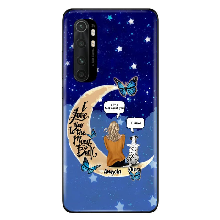 Custom Personalized Memorial Pet Phone Case - Up to 4 Pets - Best Gift For Dog/Cat Lover - I Love You To The Moon & Back - For Xiaomi, Oppo And Huawei Phone Case