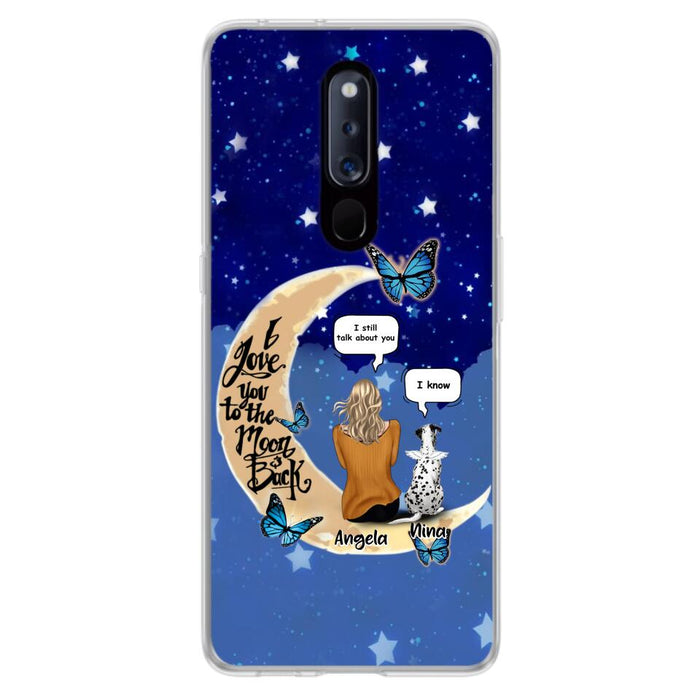 Custom Personalized Memorial Pet Phone Case - Up to 4 Pets - Best Gift For Dog/Cat Lover - I Love You To The Moon & Back - For Xiaomi, Oppo And Huawei Phone Case