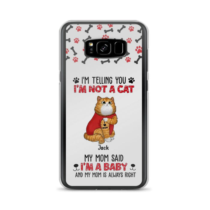 Custom Personalized Dog/ Cat Phone Case - Upto 4 Pets - Birthday, Loving Gift For Cat & Dog Lover, Pet Owner, Pet Mom, Pet Dad - My Mom Said I'm A Baby - Case For iPhone And Samsung