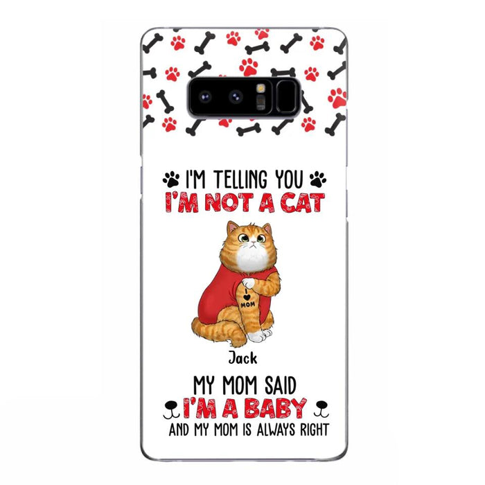 Custom Personalized Dog/ Cat Phone Case - Upto 4 Pets - Birthday, Loving Gift For Cat & Dog Lover, Pet Owner, Pet Mom, Pet Dad - My Mom Said I'm A Baby - Case For iPhone And Samsung