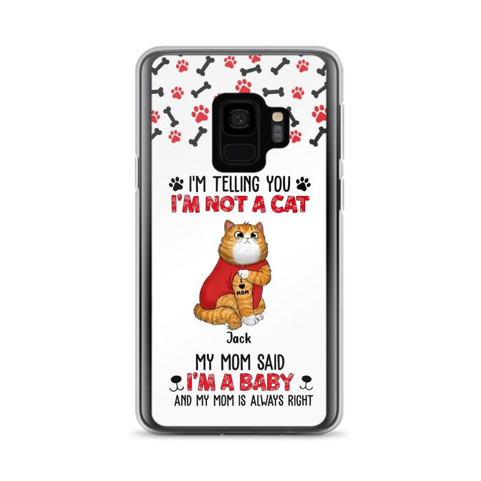 Custom Personalized Dog/ Cat Phone Case - Upto 4 Pets - Birthday, Loving Gift For Cat & Dog Lover, Pet Owner, Pet Mom, Pet Dad - My Mom Said I'm A Baby - Case For iPhone And Samsung