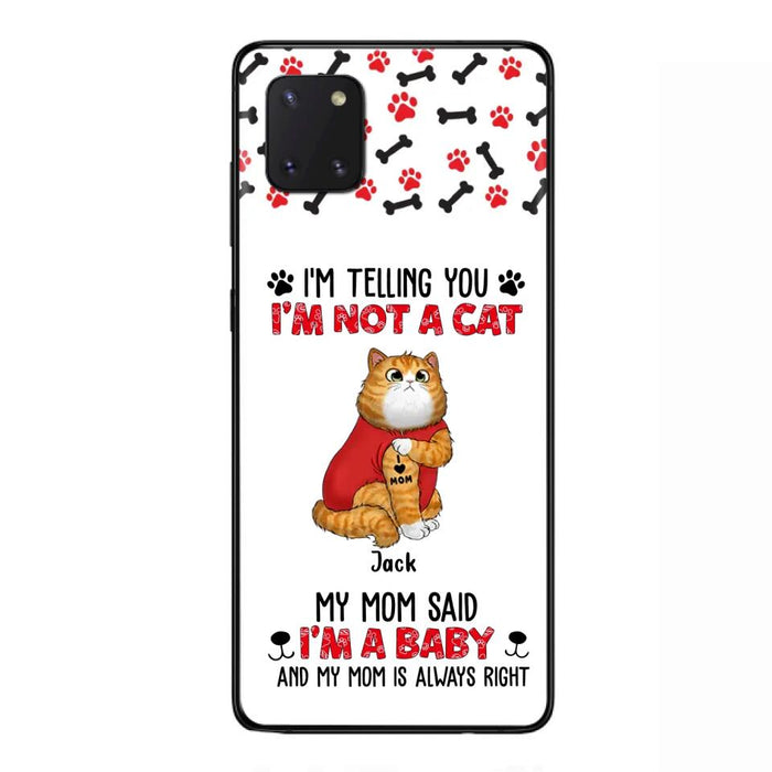 Custom Personalized Dog/ Cat Phone Case - Upto 4 Pets - Birthday, Loving Gift For Cat & Dog Lover, Pet Owner, Pet Mom, Pet Dad - My Mom Said I'm A Baby - Case For iPhone And Samsung