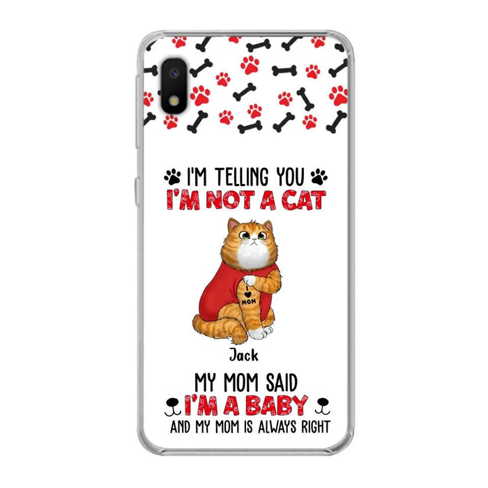 Custom Personalized Dog/ Cat Phone Case - Upto 4 Pets - Birthday, Loving Gift For Cat & Dog Lover, Pet Owner, Pet Mom, Pet Dad - My Mom Said I'm A Baby - Case For iPhone And Samsung