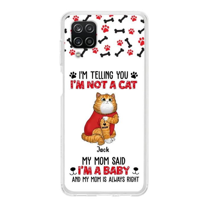 Custom Personalized Dog/ Cat Phone Case - Upto 4 Pets - Birthday, Loving Gift For Cat & Dog Lover, Pet Owner, Pet Mom, Pet Dad - My Mom Said I'm A Baby - Case For iPhone And Samsung