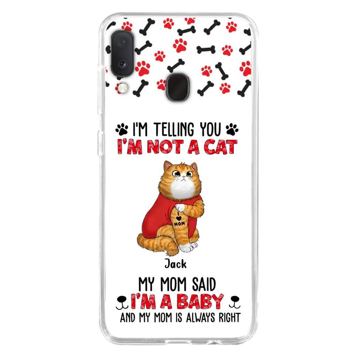 Custom Personalized Dog/ Cat Phone Case - Upto 4 Pets - Birthday, Loving Gift For Cat & Dog Lover, Pet Owner, Pet Mom, Pet Dad - My Mom Said I'm A Baby - Case For iPhone And Samsung