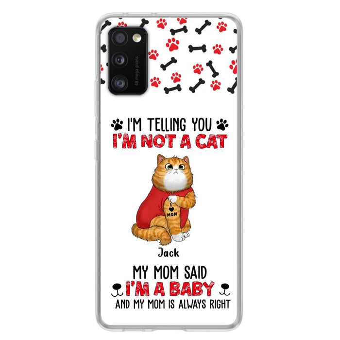 Custom Personalized Dog/ Cat Phone Case - Upto 4 Pets - Birthday, Loving Gift For Cat & Dog Lover, Pet Owner, Pet Mom, Pet Dad - My Mom Said I'm A Baby - Case For iPhone And Samsung