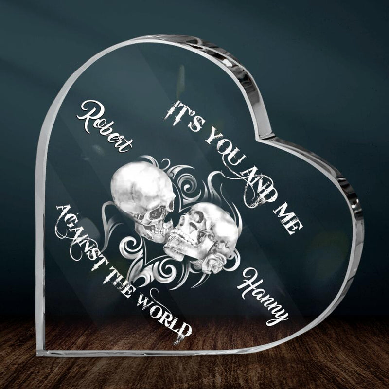 Personalized Skull Couple Plaque - Mother's Day Gift For Wife From Husband - Gift For Her/ Him
