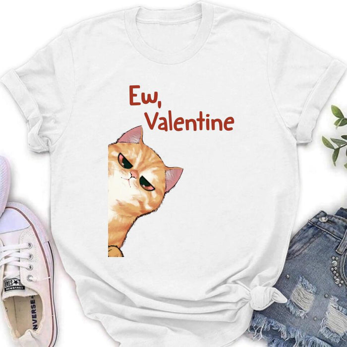 Custom Personalized Valentine Dog/ Cat T-shirt/ Long Sleeve/ Sweatshirt/ Hoodie - Upto 4 Pets - Valentine's Day Gift For Cat & Dog Lover, Pet Owner - Ew, Valentine