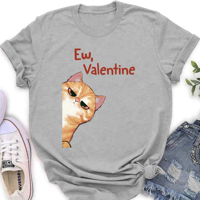 Custom Personalized Valentine Dog/ Cat T-shirt/ Long Sleeve/ Sweatshirt/ Hoodie - Upto 4 Pets - Valentine's Day Gift For Cat & Dog Lover, Pet Owner - Ew, Valentine