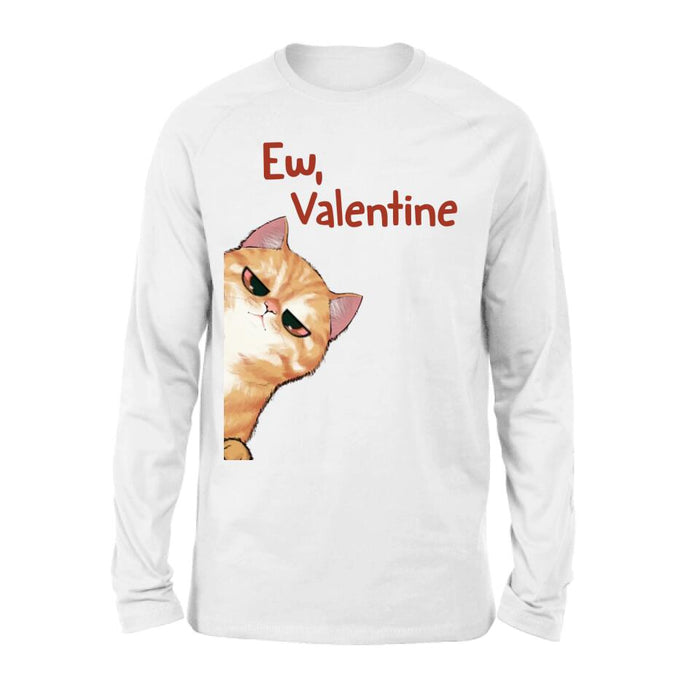 Custom Personalized Valentine Dog/ Cat T-shirt/ Long Sleeve/ Sweatshirt/ Hoodie - Upto 4 Pets - Valentine's Day Gift For Cat & Dog Lover, Pet Owner - Ew, Valentine