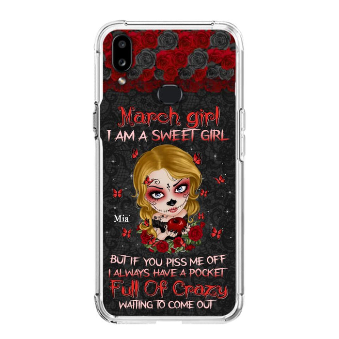 Custom Personalized Sweet Skull Girl Phone Case - Birthday Gift Idea For Girl/ Skull Lover - I Am A Sweet Girl - Case For iPhone And Samsung