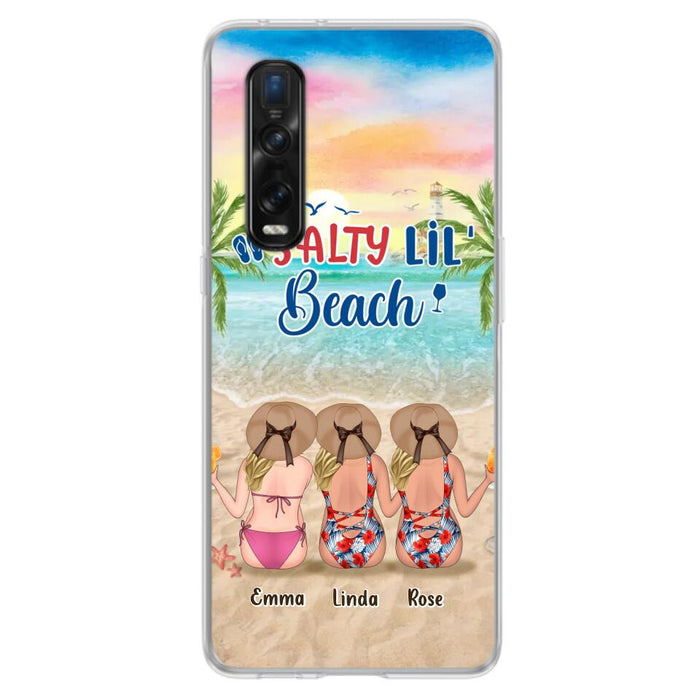 Custom Personalized Beach Girls Phone Case - Upto 3 Girls - Gift Idea For Friends/ Sisters - Salty Lil' Beach - Case For Xiaomi, Oppo And Huawei