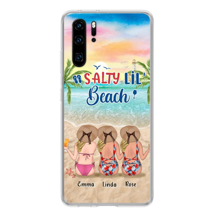 Custom Personalized Beach Girls Phone Case - Upto 3 Girls - Gift Idea For Friends/ Sisters - Salty Lil' Beach - Case For Xiaomi, Oppo And Huawei